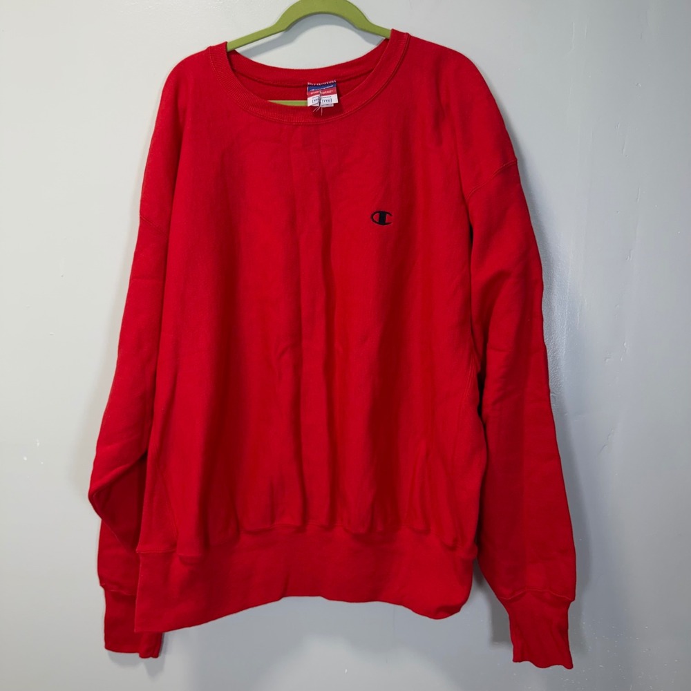 Champion Reverse Weave Sweatshirt Red Vintage 90s Y2K Mens XXL S1050N